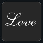 Liebe Umschlag Aufkleber in Schwarzweiß<br><div class="desc">Formal Wedding Vows Einladung Siegel Stickers © Fotografie und Design von TDSwhite bei ArtisticPostage.</div>