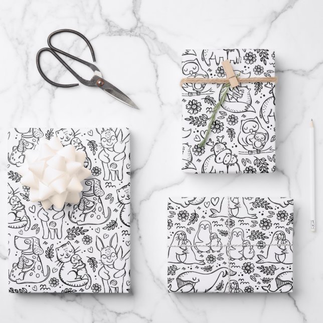 Liebe-Umschlag Papier Set von 3 (Vorderseite)