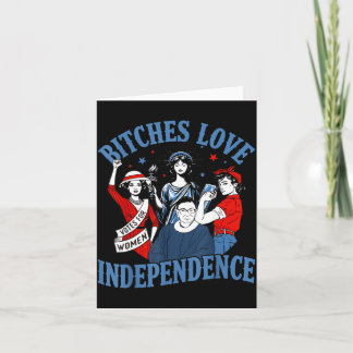 Liebe Unabhängigkeit Lustige Frauen 4. Juli Retro Karte