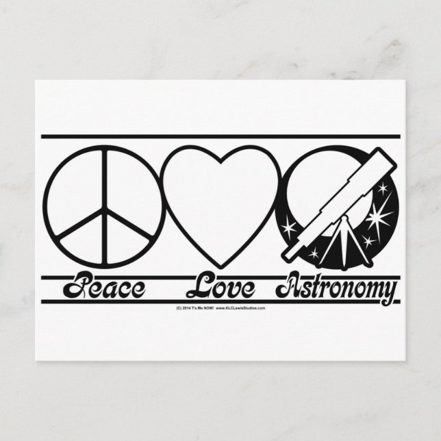Liebe und Astronomie Postkarte (Vorderseite)