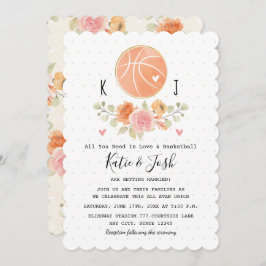 Liebe und Basketball Hochzeitseinladungen Einladung