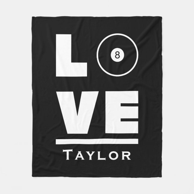 Liebe und Billard und Billard-Billard für Schwimmb Fleecedecke (Vorderseite)