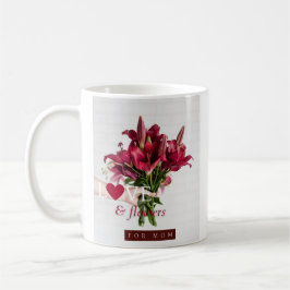 Liebe und Blume zur Mama Lila rosa Rose Kaffeetasse