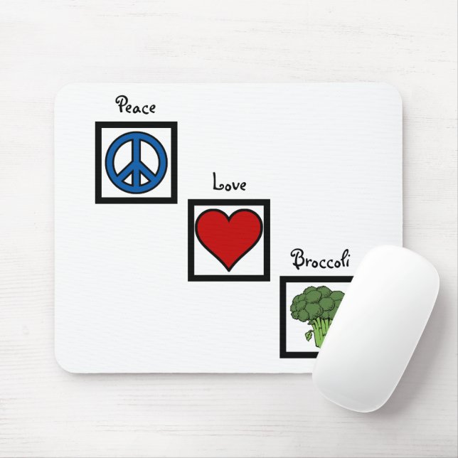 Liebe und Broccoli-Symbole Mousepad (Mit Mouse)