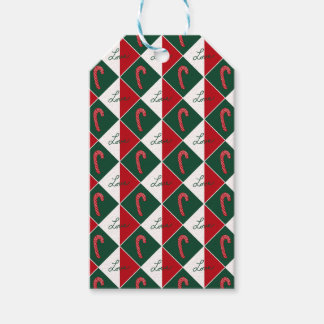 Liebe und Candy Canes Geschenkanhänger