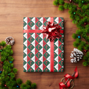 Liebe und Candy Canes Geschenkpapier