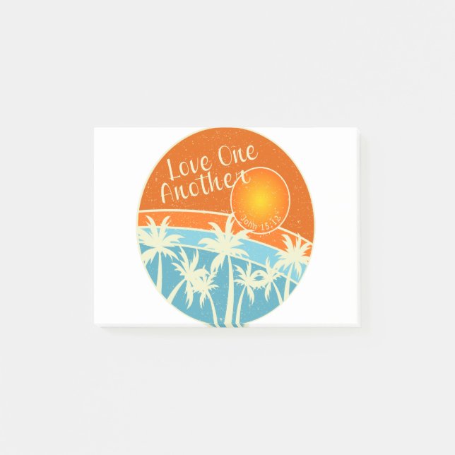 Liebe und Christliches Design Post-it Klebezettel (Vorderseite)