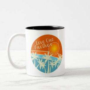 Liebe und Christliches Design Zweifarbige Tasse