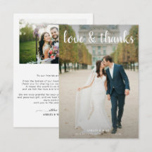 LIEBE UND DANK | 2 Foto Black & White Wedding als