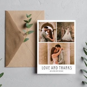 Liebe und Dank an das moderne Foto Vielen Dank Dankeskarte