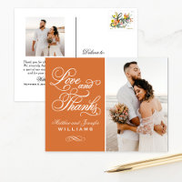 Liebe und Dank an Orange Wedding Foto Vielen Dank