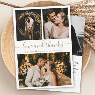Liebe und Dank an White Gold Wedding Vielen Dank Dankeskarte
