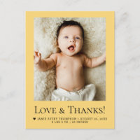 Liebe und Dank Baby-Foto gelb orange Geburt