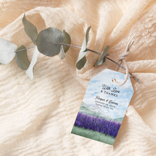 Liebe und Dank Berg Lavendel Landschaft Geschenkanhänger