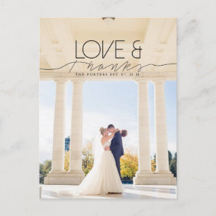 Liebe und Dank   Chic and Formal Danke Foto Postkarte
