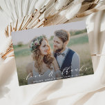 Liebe und Dank | Danke, dass Sie die Foto-Karte ho Dankeskarte<br><div class="desc">Chic und Elegant Moderne Kalligraphie Hochzeit danke Ihnen Foto-Karte. Für eine weiter gehende Anpassung dieses Designs klicken Sie bitte auf den Button "Anpassen".</div>