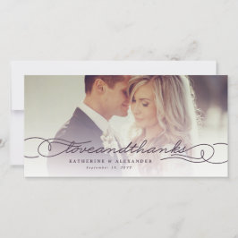 Liebe und Dank der stilvollen Script Multi-Foto-Ho Dankeskarte