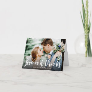 Liebe und Dank Elegante Foto-Hochzeit Danke