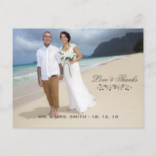 Liebe und Dank Foto Postkarte