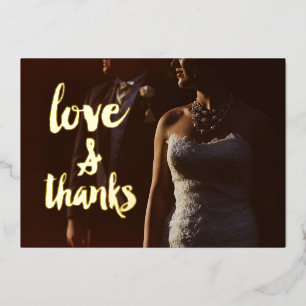 Liebe und Dank Foto Vielen Dank für Ihre Hochzeit Folieneinladung
