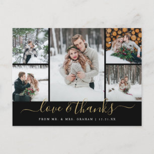 Liebe und Dank für die Hochzeitfotografie Postkarte