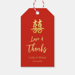 Liebe und Dank für die klassische Hochzeit in Chin Geschenkanhänger