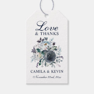 Liebe und DANK für Hochzeiten und Hochzeiten mit B Geschenkanhänger