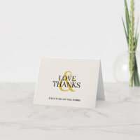 Liebe und Dank Gold Black Ecru Hochzeitsampersand