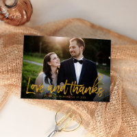 Liebe und Dank Gold Foil Hochzeit Vielen Dank Foto