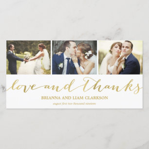 Liebe und dank Gold Script   Hochzeit Danke