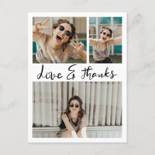 Liebe und Dank handgeschriebener drei Graduate Fot Postkarte