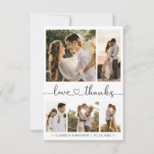 Liebe und dank Herz-Script Foto Collage Hochzeit