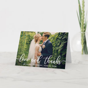 Liebe und Dank   Hochzeit Foto Dankeschön Falten Dankeskarte