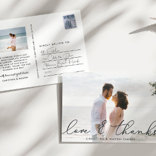 Liebe und Dank Hochzeitsszenario Foto Vielen Dan Postkarte