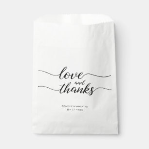 Liebe und Dank Script Wedding Custom Leckerei Tasc Geschenktütchen