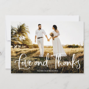 Liebe und Dank Süße Hochzeit Danke Foto Karte