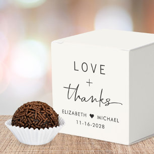 Liebe und Dankbarkeit Cream Hochzeit Geschenkschachtel