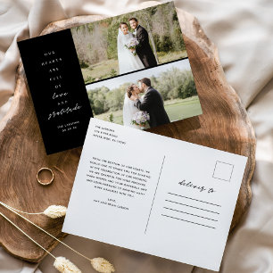 Liebe und Dankbarkeit Foto Hochzeits-Dankeskarten- Postkarte