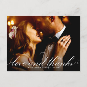 Liebe und danke Elegant Wedding danke Ihnen Foto Postkarte