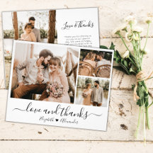 Liebe und danke Foto Hochzeit Danke Karte