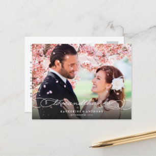 Liebe und danke Foto Hochzeit Dankeschön Postkarte