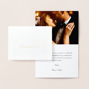 Liebe und danke Hochzeit danke Ihnen Foto Folienkarte
