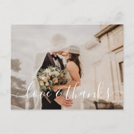 Liebe und danke Hochzeit Foto Danke Postkarte
