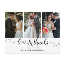 Liebe und danke Hochzeitfotografie-Collage Vielen 