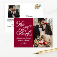 Liebe und danke Red Wedding Foto Vielen Dank