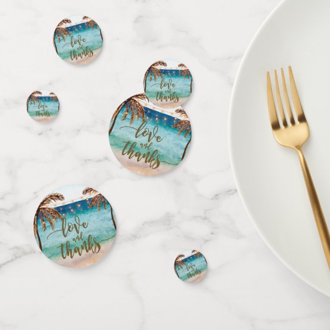 Liebe und danke Strand Tisch Konfetti Party (Gruppe)