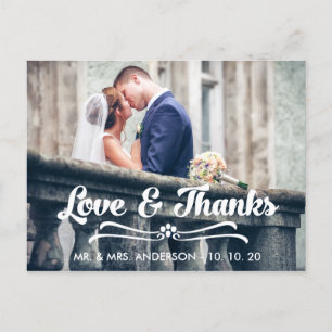LIEBE UND DANKE TYPOGRAPHIE DANK IHNEN POSTCARD POSTKARTE