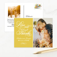 Liebe und danke Yellow Wedding Foto Vielen Dank