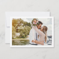 Liebe und Dankeschön Foto Hochzeitkarte