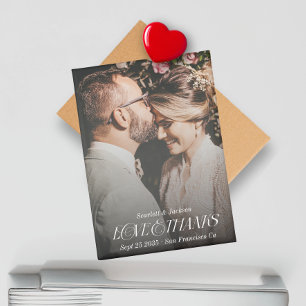 Liebe und Dankeschön für das elegante Script-Weddi Magnet